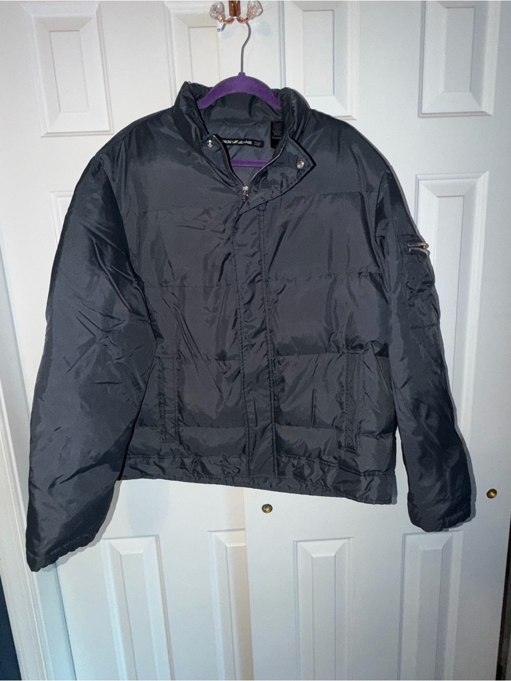 DKNY Black Quilted Men's Puffer Jacket